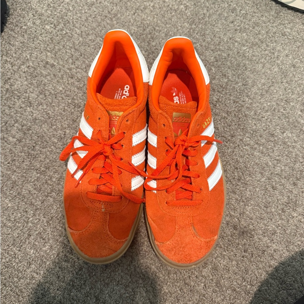 Adidas Bright Orange Sneakers with White Accents